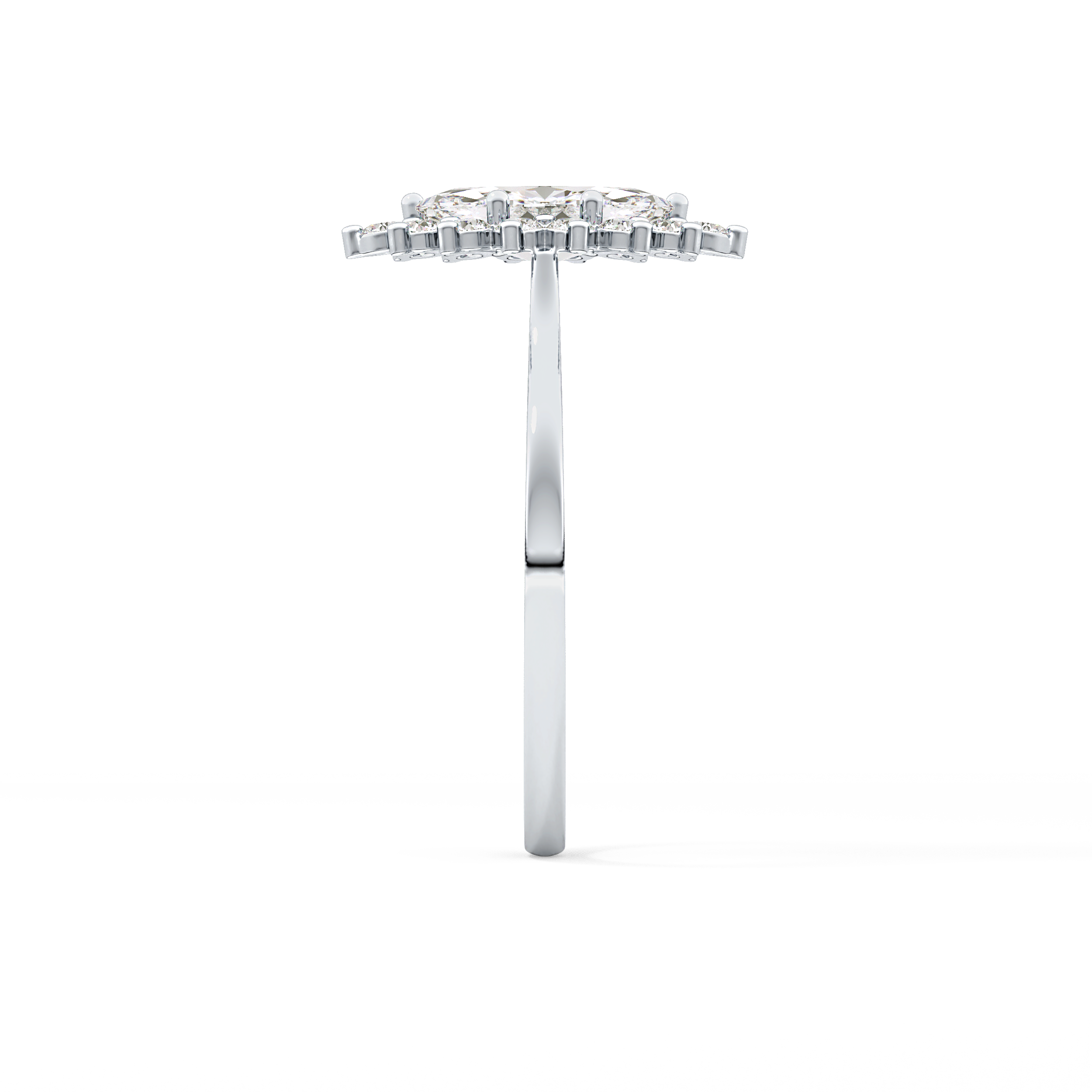Marquise Halo Lab Grown Diamond Engagement Ring