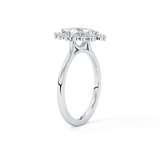 Marquise Halo Lab Grown Diamond Engagement Ring
