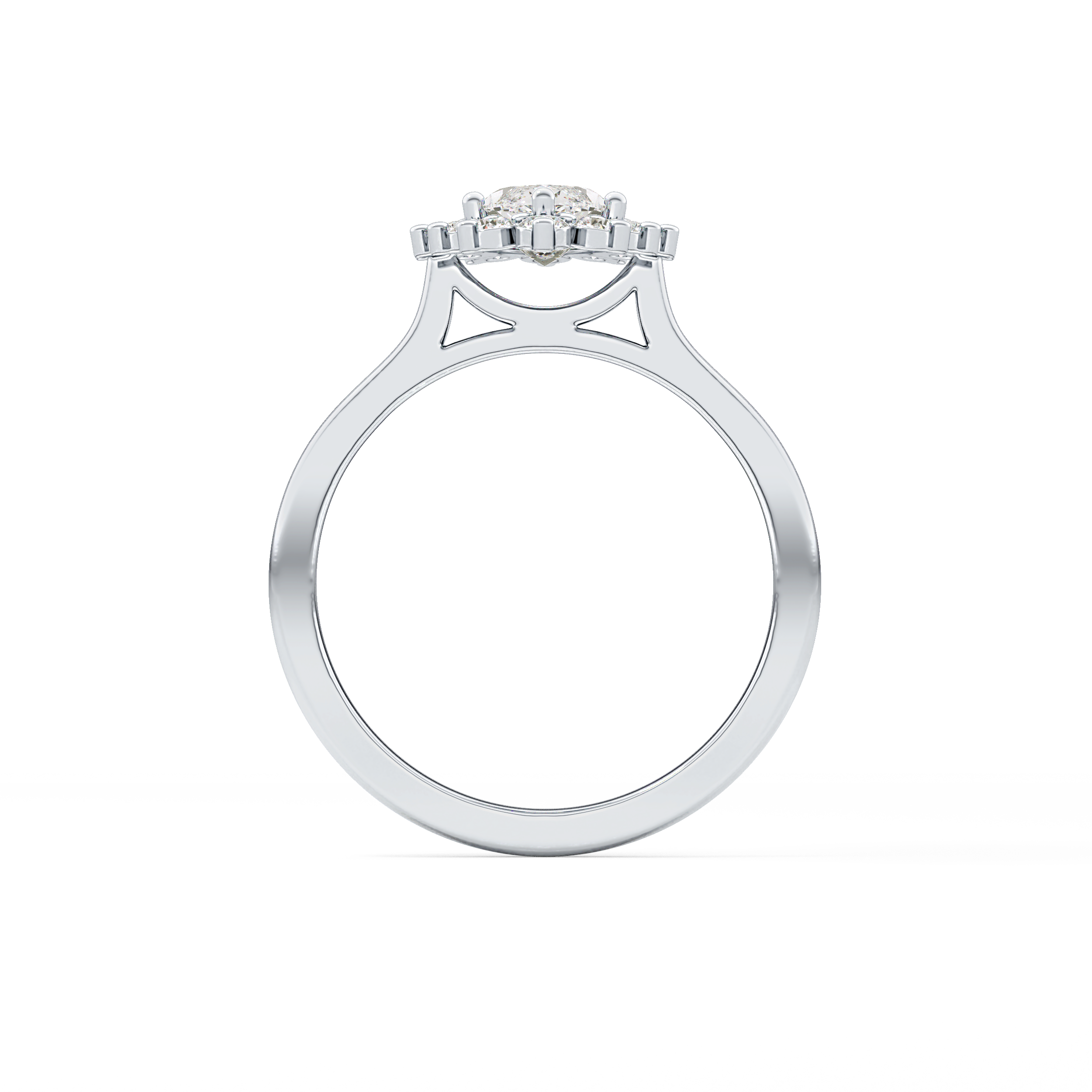 Marquise Halo Lab Grown Diamond Engagement Ring