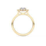 Radiant Halo Lab Grown Diamond Engagement Ring