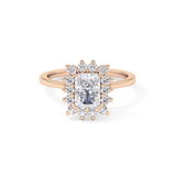 Radiant Halo Lab Grown Diamond Engagement Ring