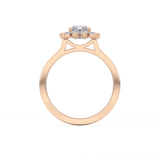 Radiant Halo Lab Grown Diamond Engagement Ring