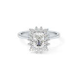 Radiant Halo Lab Grown Diamond Engagement Ring