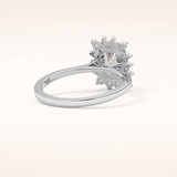 1.21 CT Radiant Shaped Halo Moissanite Engagement Ring