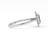 Radiant Halo Lab Grown Diamond Engagement Ring
