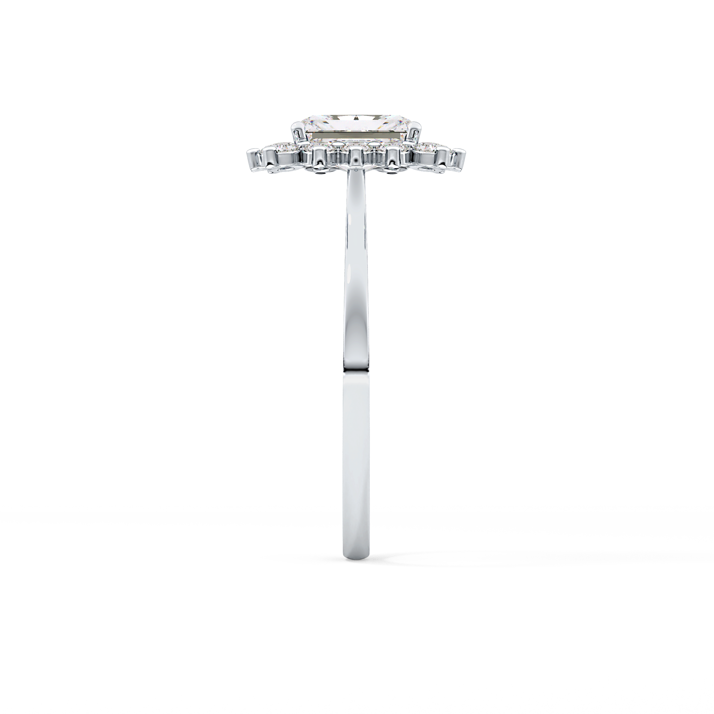 Radiant Halo Lab Grown Diamond Engagement Ring