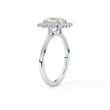 Radiant Halo Lab Grown Diamond Engagement Ring