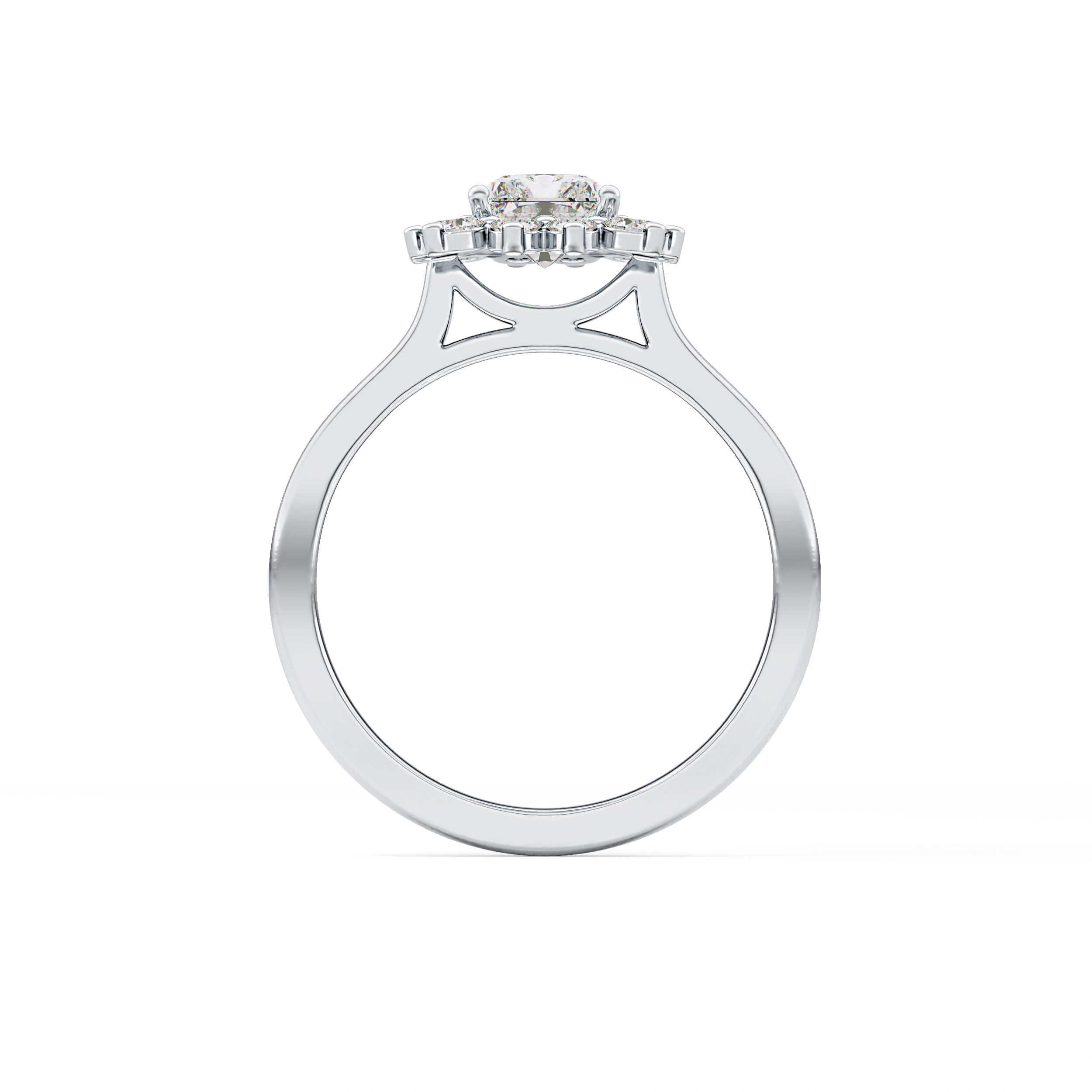 Radiant Halo Lab Grown Diamond Engagement Ring