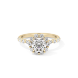 Round Halo & Pave Lab Grown Diamond Engagement Ring