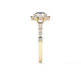 Round Halo & Pave Lab Grown Diamond Engagement Ring