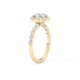 Round Halo & Pave Lab Grown Diamond Engagement Ring