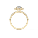 Round Halo & Pave Lab Grown Diamond Engagement Ring