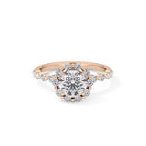 Round Halo & Pave Lab Grown Diamond Engagement Ring