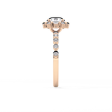 Round Halo & Pave Lab Grown Diamond Engagement Ring
