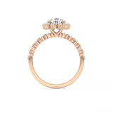 Round Halo & Pave Lab Grown Diamond Engagement Ring