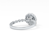 Round Halo & Pave Lab Grown Diamond Engagement Ring