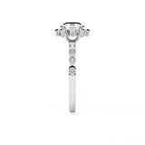 Round Halo & Pave Lab Grown Diamond Engagement Ring