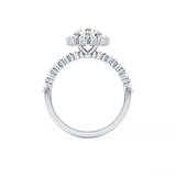 Round Halo & Pave Lab Grown Diamond Engagement Ring