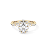Oval Halo & Pave Lab Grown Diamond Engagement Ring