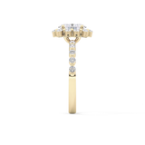 Oval Halo & Pave Lab Grown Diamond Engagement Ring