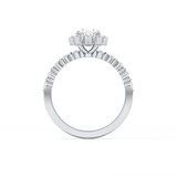 Oval Halo & Pave Lab Grown Diamond Engagement Ring