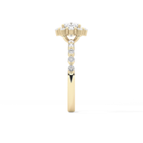 Cushion Halo & Pave Lab Grown Diamond Engagement Ring
