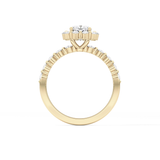 Cushion Halo & Pave Lab Grown Diamond Engagement Ring