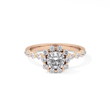 Cushion Halo & Pave Lab Grown Diamond Engagement Ring