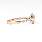 Cushion Halo & Pave Lab Grown Diamond Engagement Ring