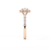 Cushion Halo & Pave Lab Grown Diamond Engagement Ring