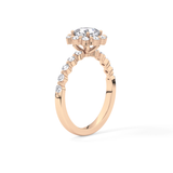 Cushion Halo & Pave Lab Grown Diamond Engagement Ring