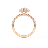 Cushion Halo & Pave Lab Grown Diamond Engagement Ring