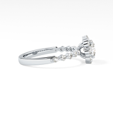 Cushion Halo & Pave Lab Grown Diamond Engagement Ring
