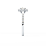 Cushion Halo & Pave Lab Grown Diamond Engagement Ring