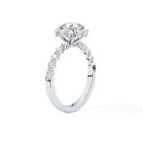 Cushion Halo & Pave Lab Grown Diamond Engagement Ring
