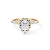 Pear Halo & Pave Lab Grown Diamond Engagement Ring
