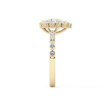 Pear Halo & Pave Lab Grown Diamond Engagement Ring