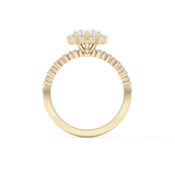 Pear Halo & Pave Lab Grown Diamond Engagement Ring