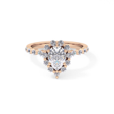 Pear Halo & Pave Lab Grown Diamond Engagement Ring