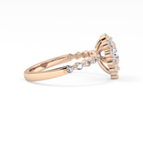 Pear Halo & Pave Lab Grown Diamond Engagement Ring