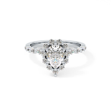 Pear Halo & Pave Lab Grown Diamond Engagement Ring