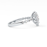 Pear Halo & Pave Lab Grown Diamond Engagement Ring
