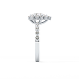 Pear Halo & Pave Lab Grown Diamond Engagement Ring
