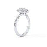 Pear Halo & Pave Lab Grown Diamond Engagement Ring
