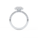 Pear Halo & Pave Lab Grown Diamond Engagement Ring