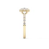 Princess Halo & Pave Lab Grown Diamond Engagement Ring