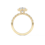Princess Halo & Pave Lab Grown Diamond Engagement Ring