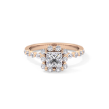 Princess Halo & Pave Lab Grown Diamond Engagement Ring