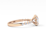 Princess Halo & Pave Lab Grown Diamond Engagement Ring