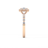 Princess Halo & Pave Lab Grown Diamond Engagement Ring